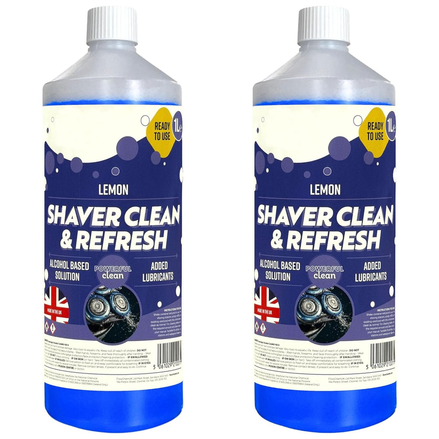 1 Litre Shaver Cleaning Refill Fluid Handy Size Bathroom Bottle Clean & Renew Cartridge