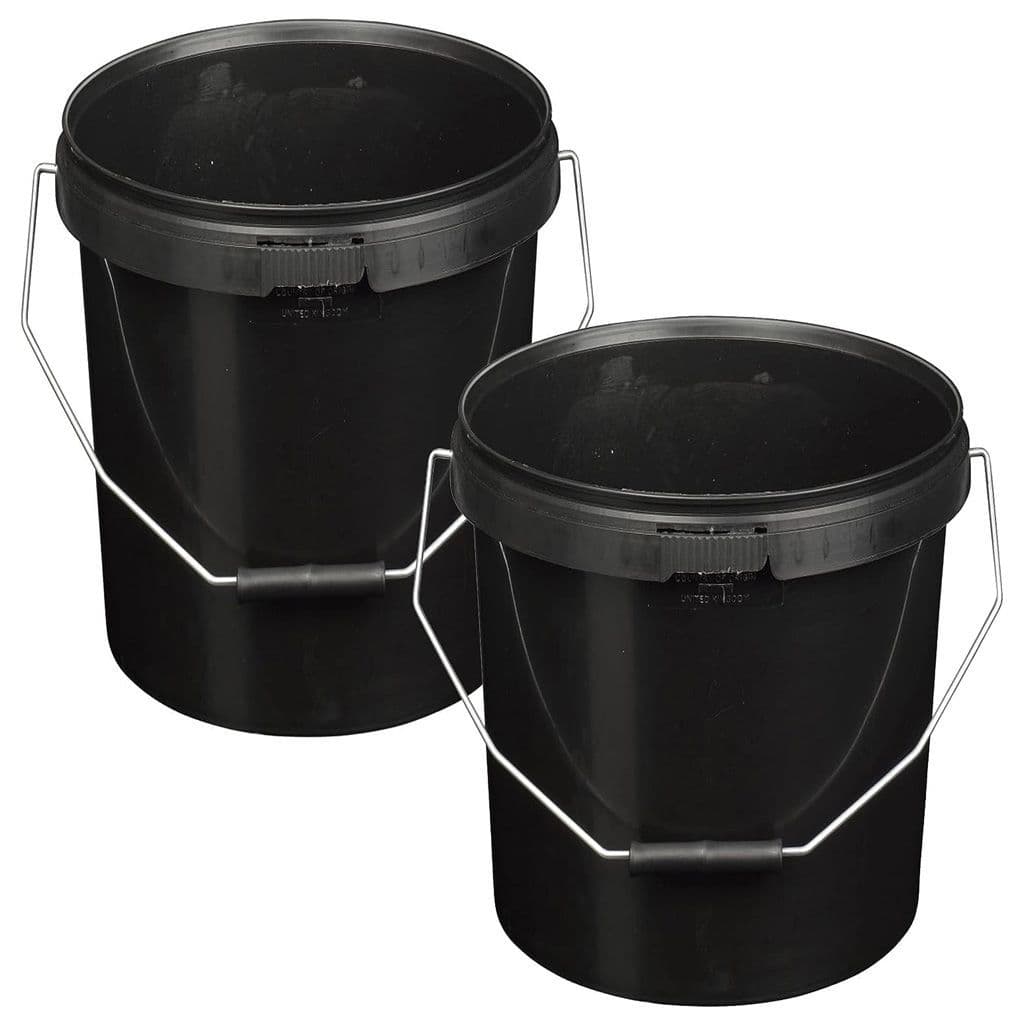 25L Black Buckets