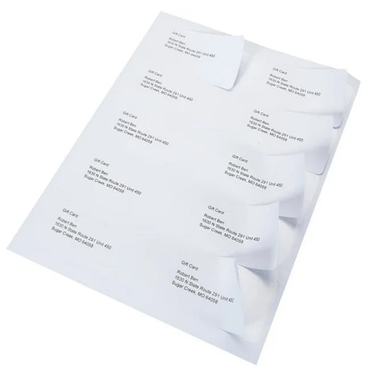1 Address Label per A4 Sheet