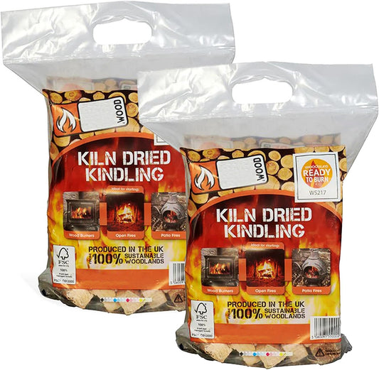 3 Bags Firewood Logs Kiln Dried Ready To Burn Easy To Light Log For Outdoor Open Fire Pits
