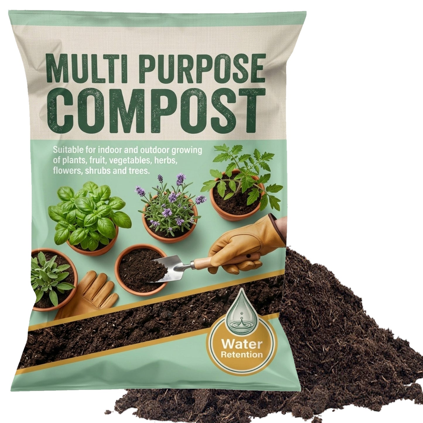 Multi-Purpose Compost With Nutrient Enhanced Formula & Wetting Agent Ideal For Garden
