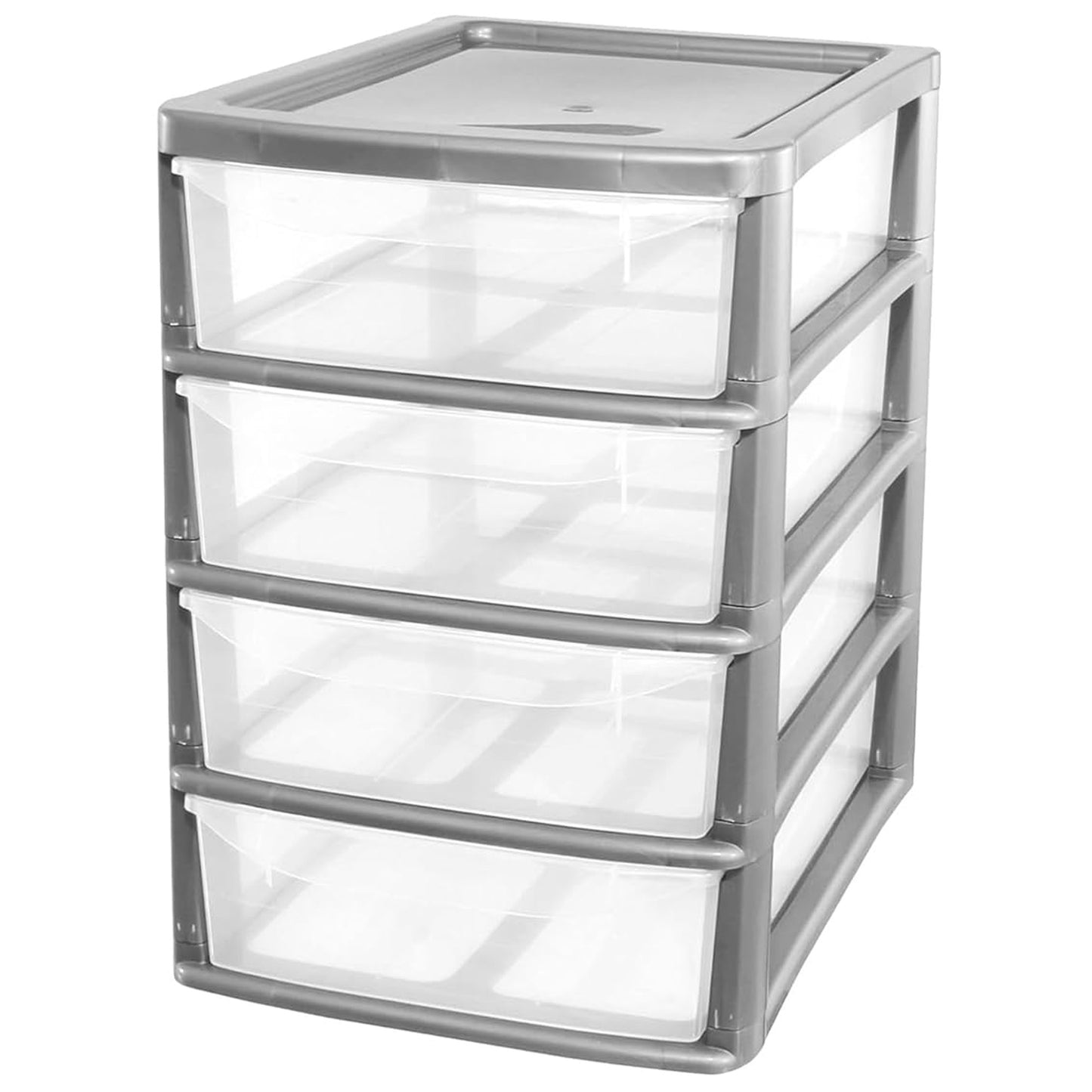 A4 Desktop Plastic Storage Drawers Table Top Organiser 4 Pull Out Drawers