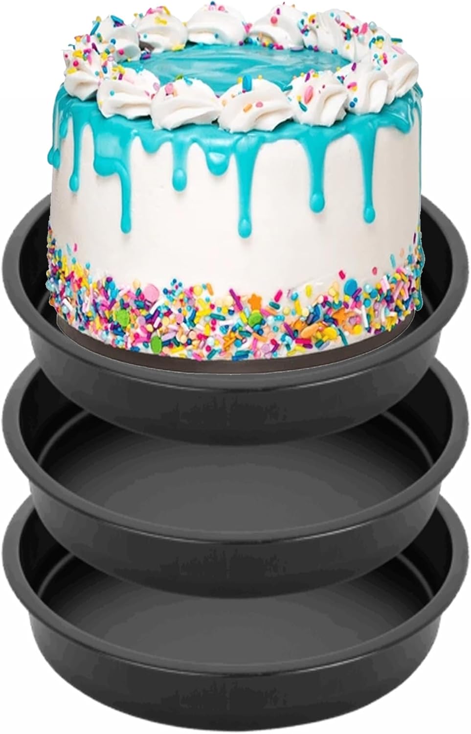 4 Layer Rainbow Cake Set 18cm Four Layers of Moist, Fluffy Cake