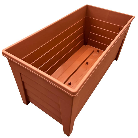 4 Terracotta Large Grosvenor Troughs Long Flower Planters For Home & Garden