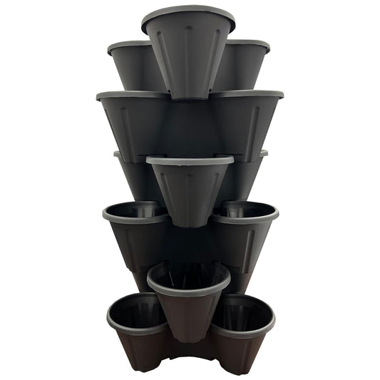 Strawberry Tri-Pot Stacking Planters For Flowers & Plants