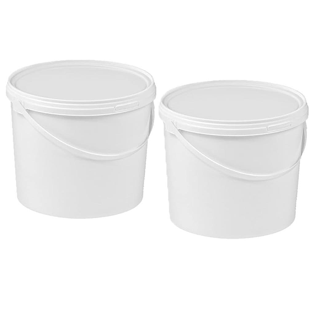 10L White Plastic Bucket