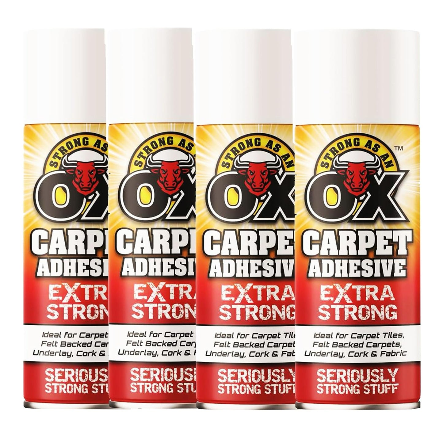 500ml Heavy Duty Extra Strong As An Ox Carpet Adhesive For Carpet, Vinyl, Tiles & Fabric