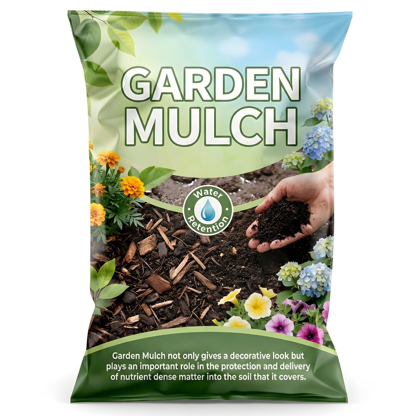50 Litre Garden Mulch Decorative Soil Conditioner With Improved Water Retention