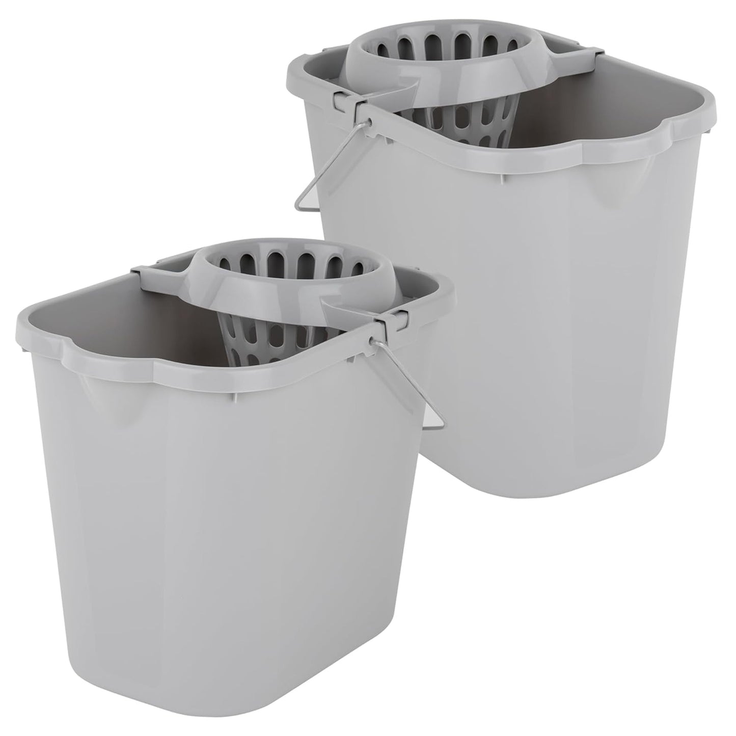 12L Mop Bucket & Wringer Multi Surface Plastic Bucket With Handle