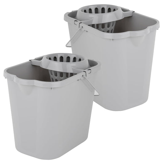 12L Mop Bucket & Wringer Multi Surface Plastic Bucket With Handle