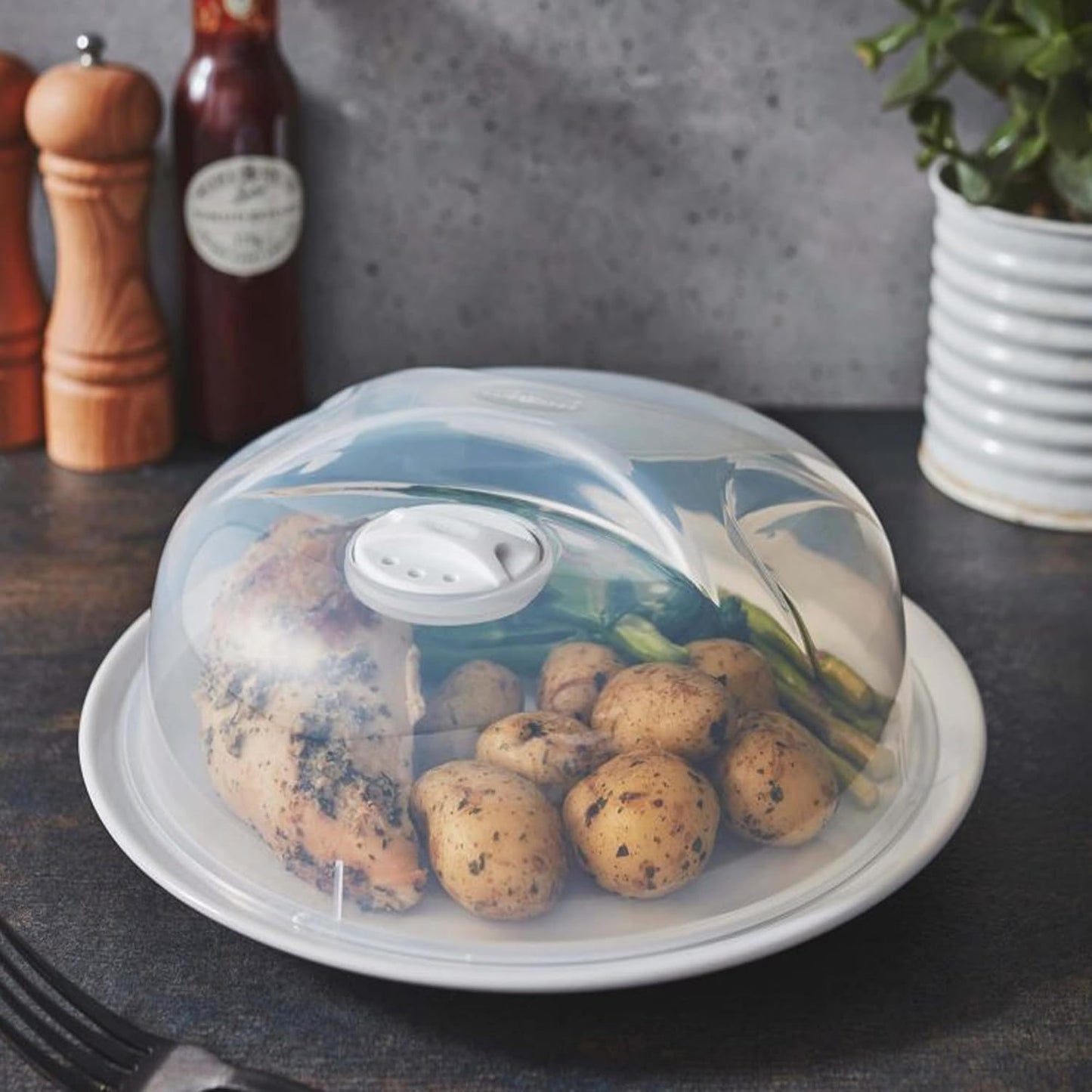 Microwave Plate Cover (25cm) Dishwasher Safe & BPA Free