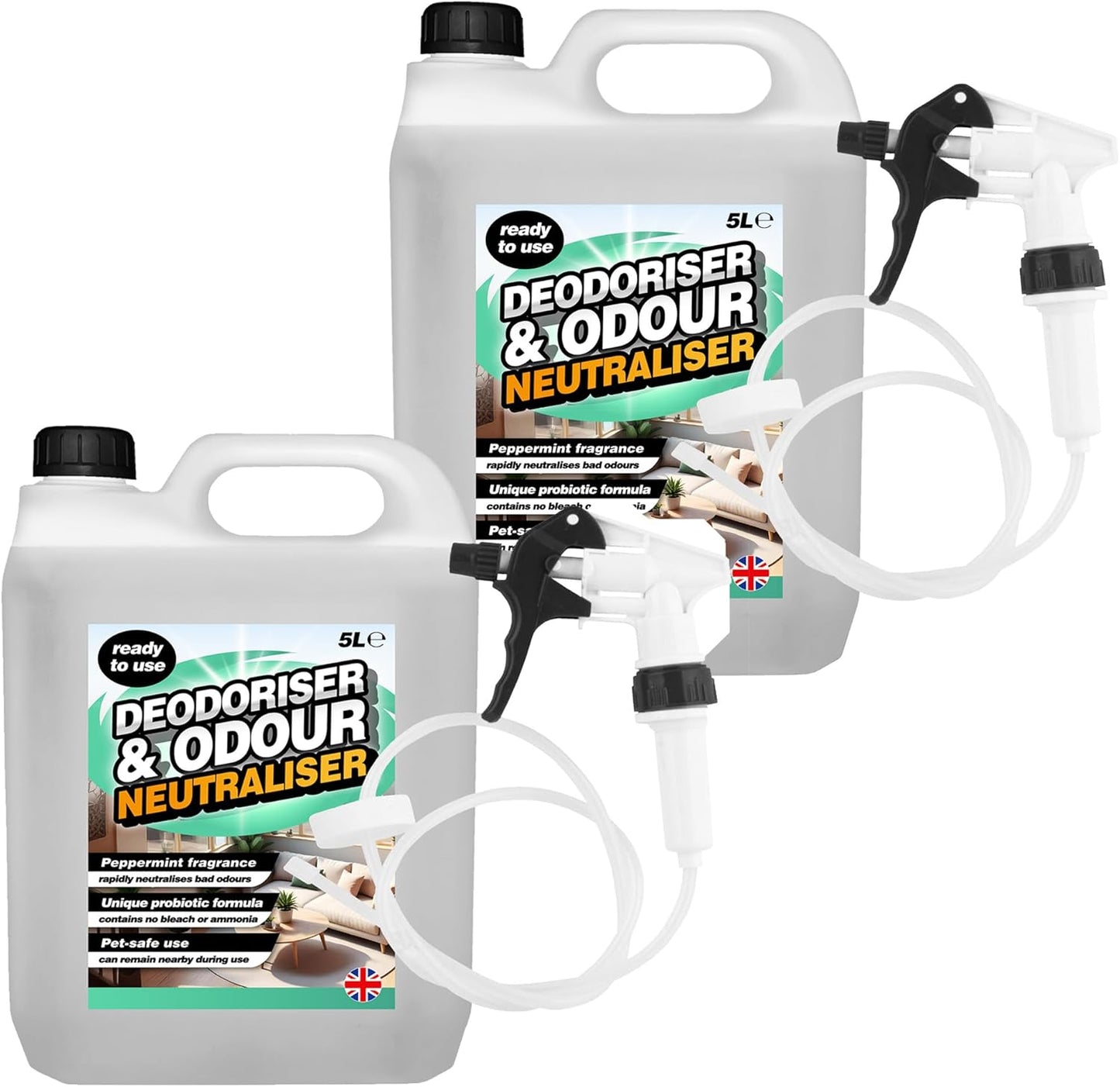 5L Peppermint Deodoriser & Odour Neutraliser With Long Hose Trigger