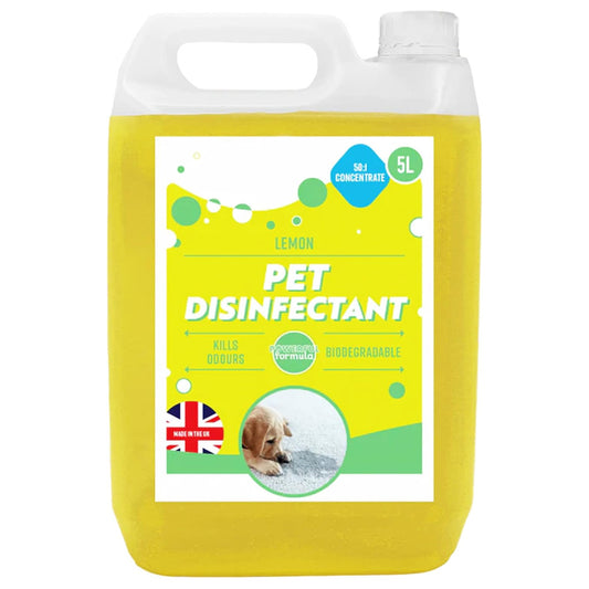 5L Pet Disinfectant Fresh Bubble Gum or Lemon Deodoriser Removes Unwanted Stains