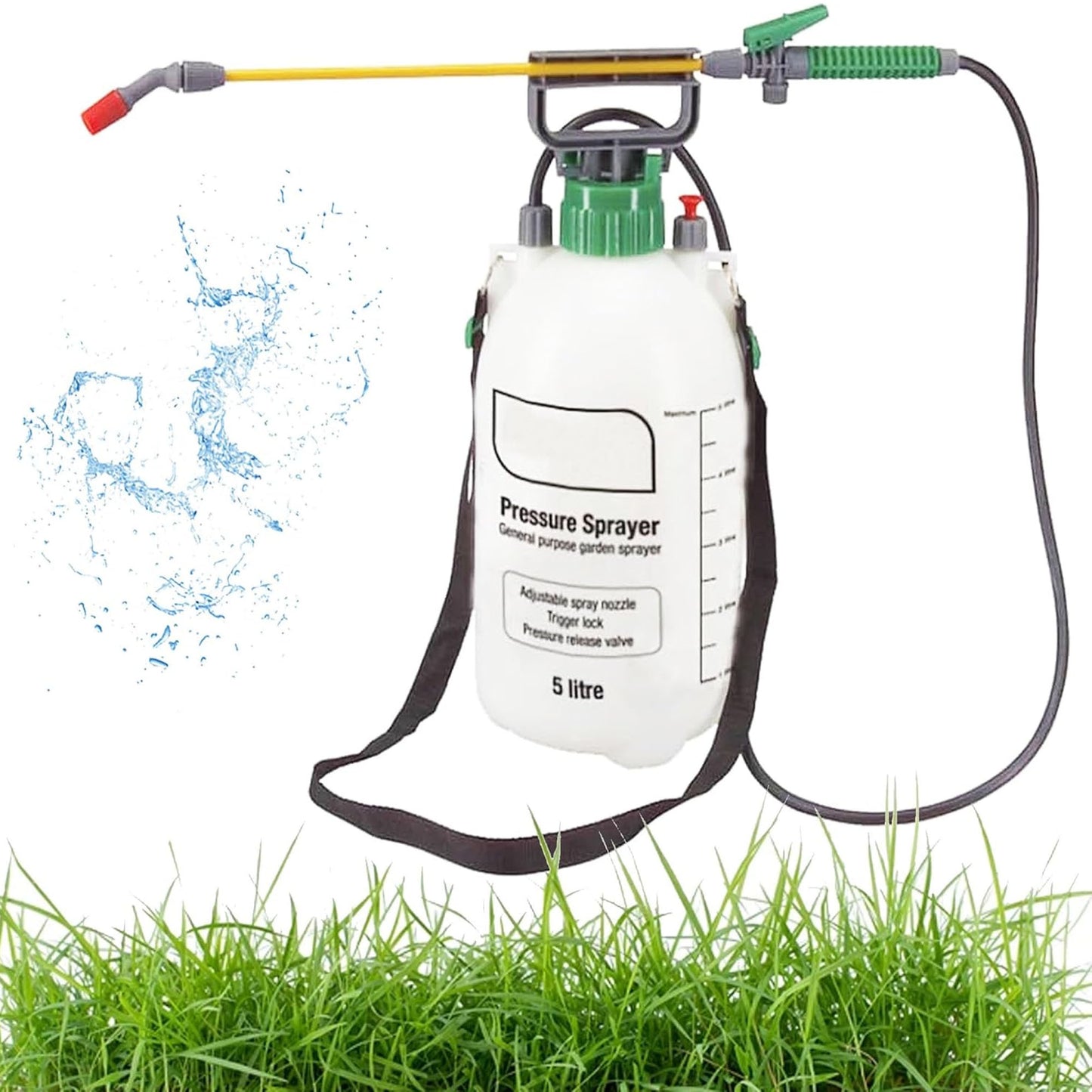 5 Litre Pump Action General Purpose Garden Pressure Sprayer Ideal For Pesticides & Insecticides Wate