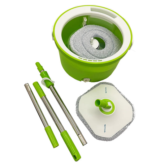 Clean Water Spin Mop Bucket Set With Extra Mop Pads