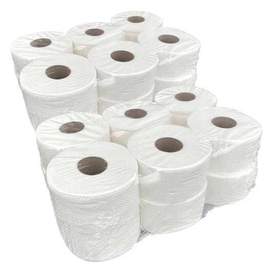 White 2ply Embossed Centrefeed Hand Paper Towel Rolls