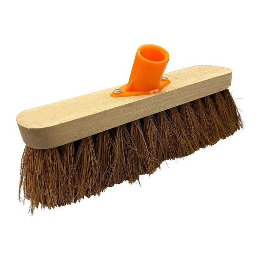 Traditional Wooden Sweeping Brushes Indoor/Outdoor With Handle 10" Coco & 12" Bassine