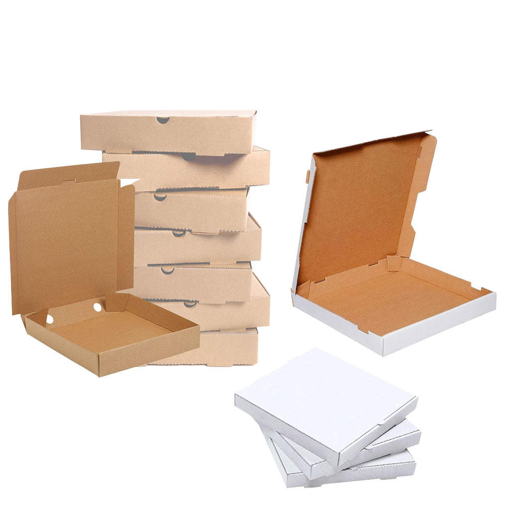 Pizza Boxes Brown & White