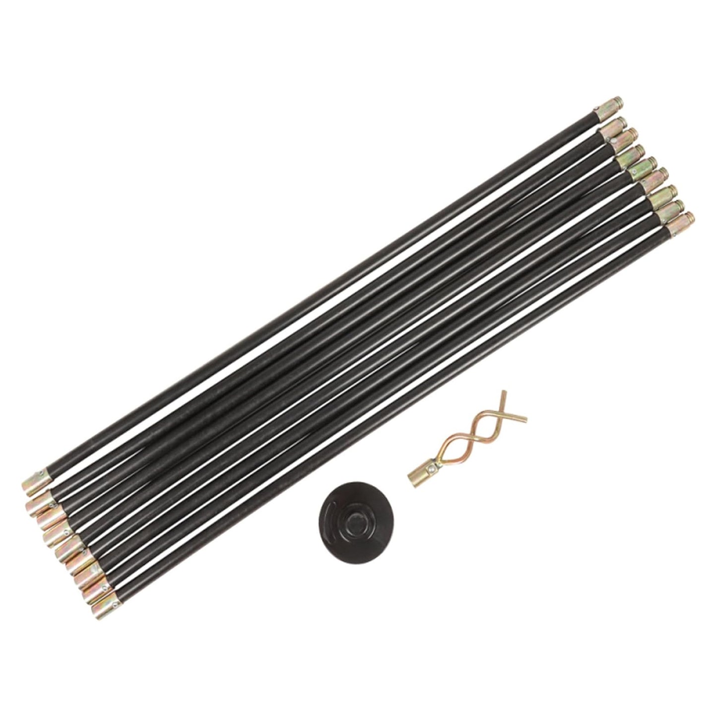 12pc Drain Unblocker Rod Set with Plunger, Rods & Worm