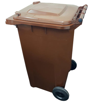 240L Standard Sized Outdoor Recycling Wheelie Bins With Rubber Wheels & Lids