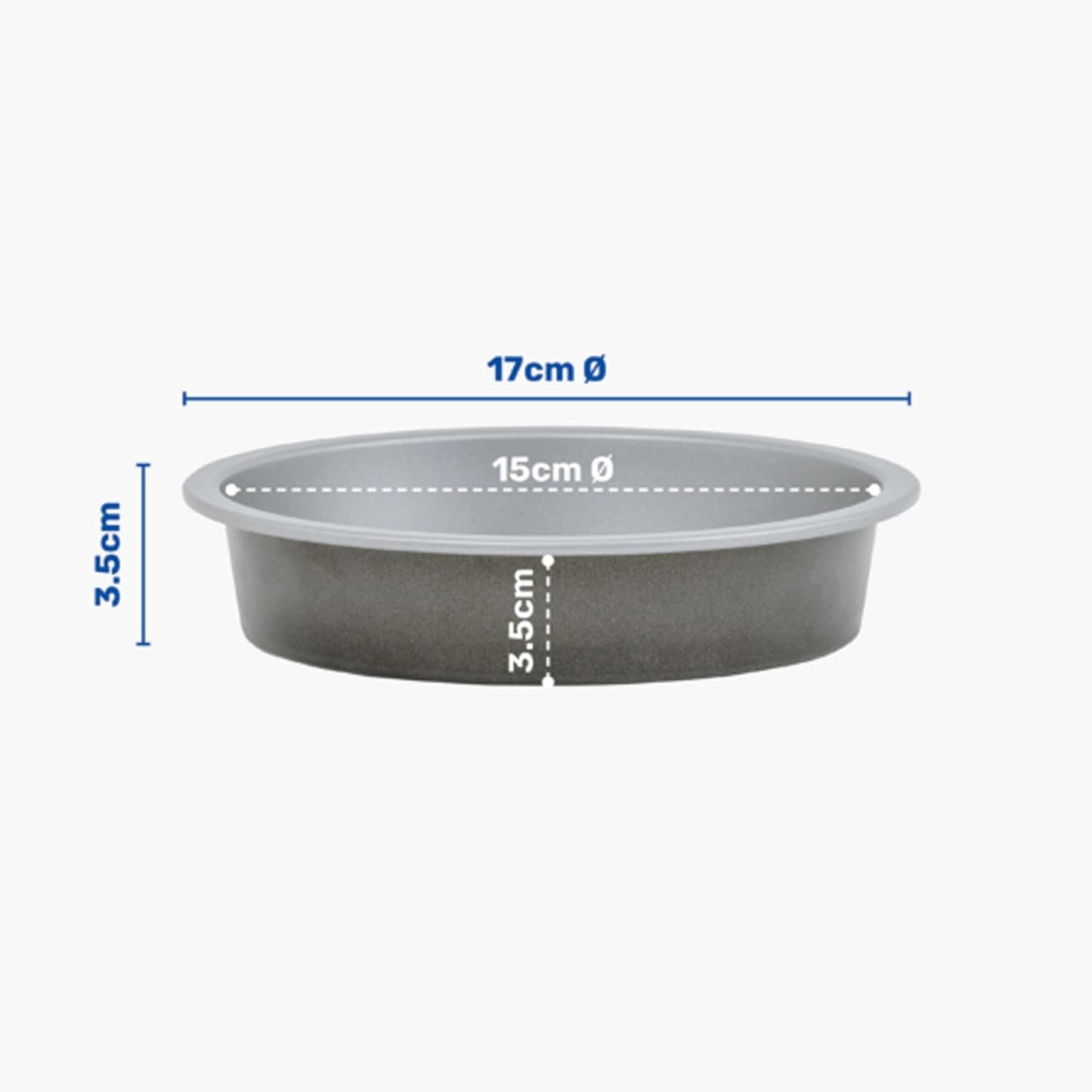 17cm Deep Round Air Fryer Tins Non-Stick Carbon Steel Pans For Baking & Roasting