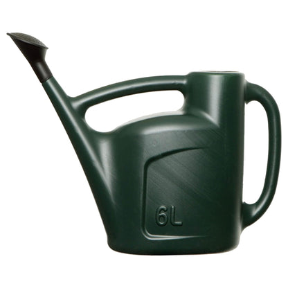 6L Green Garden Watering Can With a Detachable Rose Head Sprinkler & Durable Handle