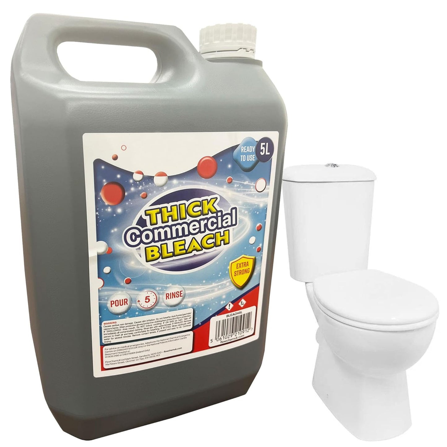 5L Extra Strong Thick Commercial Bleach For Sanitisation & Disinfection