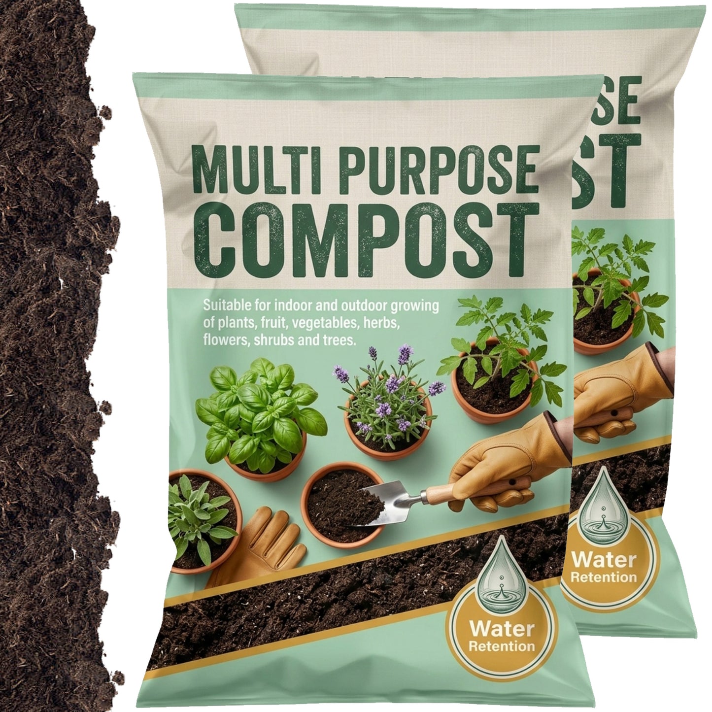 Multi-Purpose Compost With Nutrient Enhanced Formula & Wetting Agent Ideal For Garden