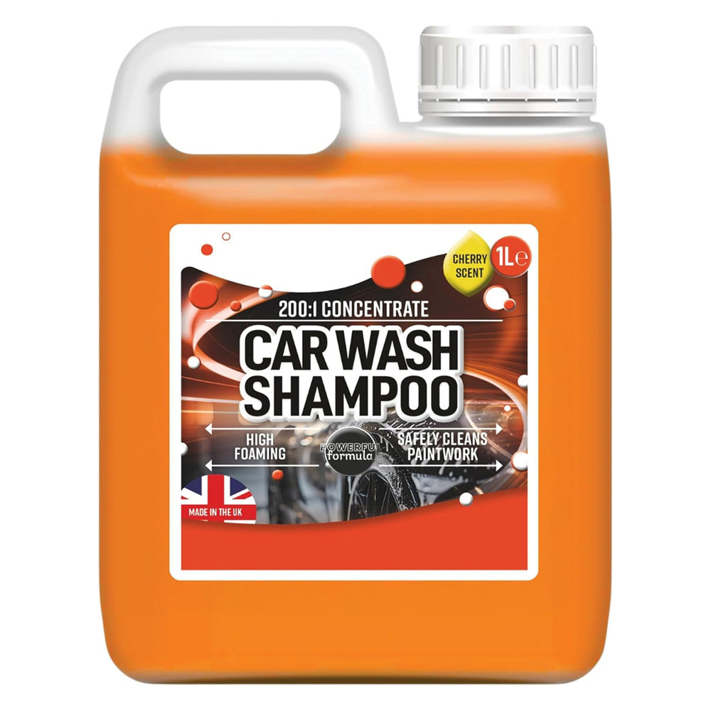 1L Cherry Scented Car Wash Shampoo Detailing Vehicle Cleaning Soap Removes Grime & Road Dirt
