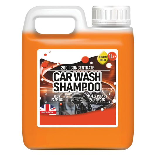 1L Cherry Scented Car Wash Shampoo Detailing Vehicle Cleaning Soap Removes Grime & Road Dirt