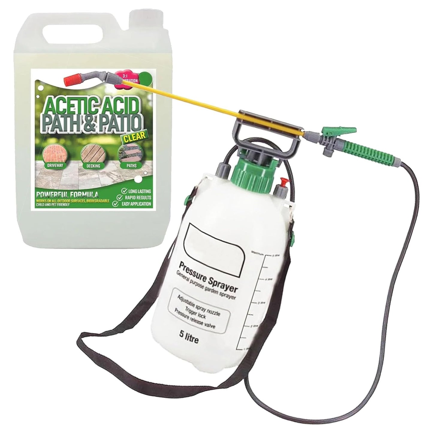 Garden Acetic (2.5L) & Pressure Sprayer Acid Vinegar