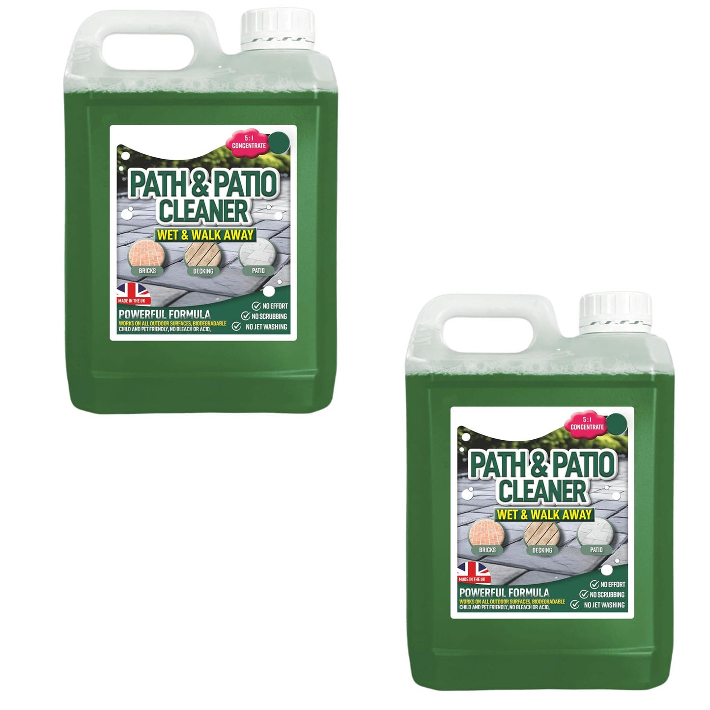 2.5 Litre Path & Patio Cleaner Fluid Staining Remover Cleaning Solution