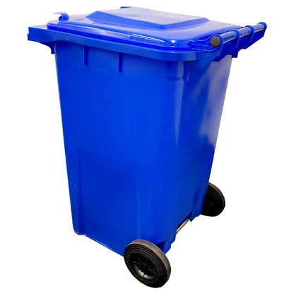 240L Standard Sized Outdoor Recycling Wheelie Bins With Rubber Wheels & Lids