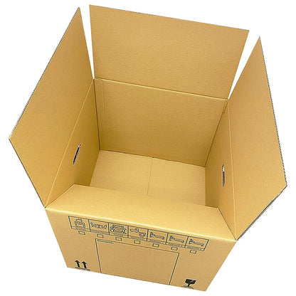 Pack Of 10 Printed 21x21x16" Removal Boxes Boxes With Checklist & Handles