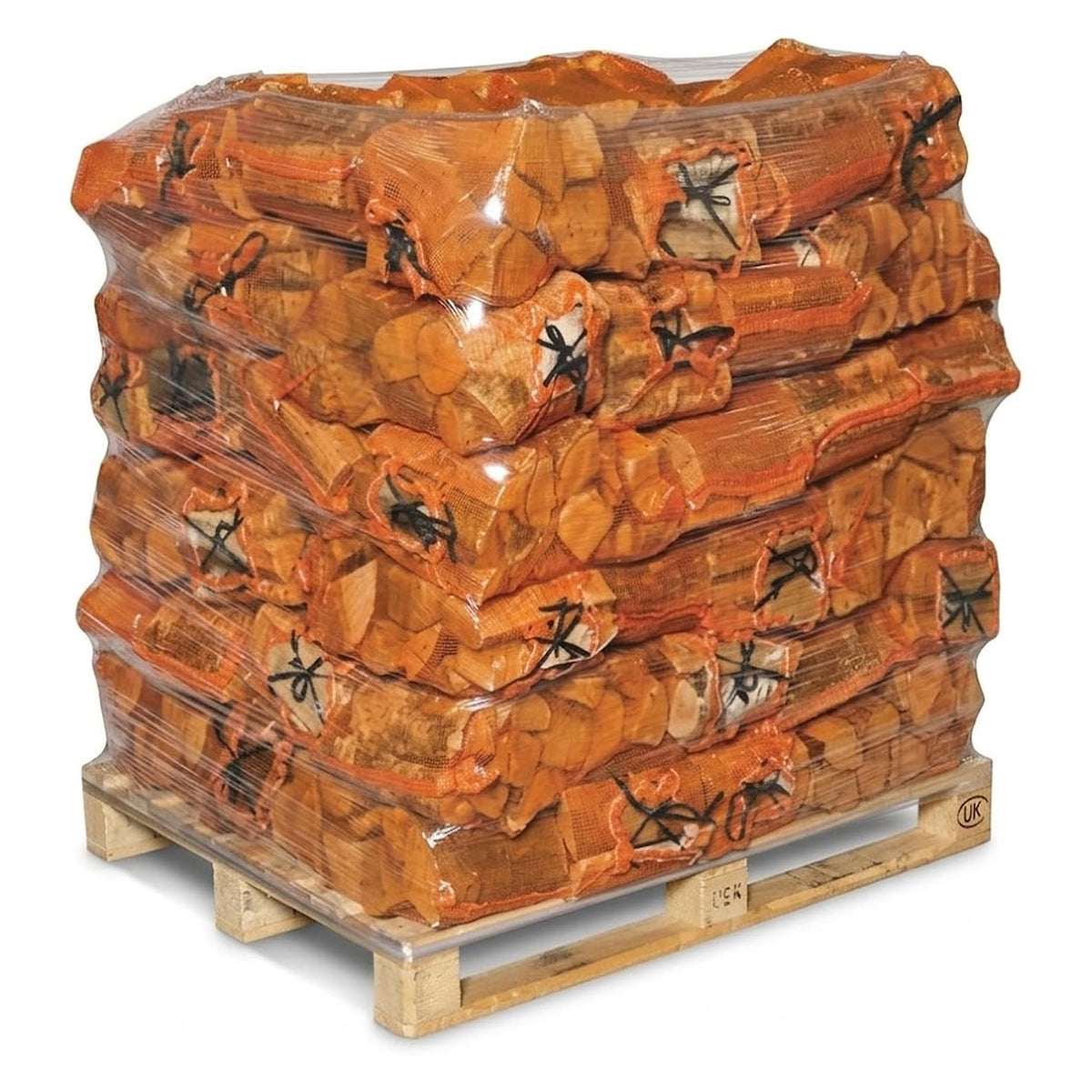 22L Hardwood Firewood Net - Kiln Dried Long Hot Burning Logs for Open Fires
