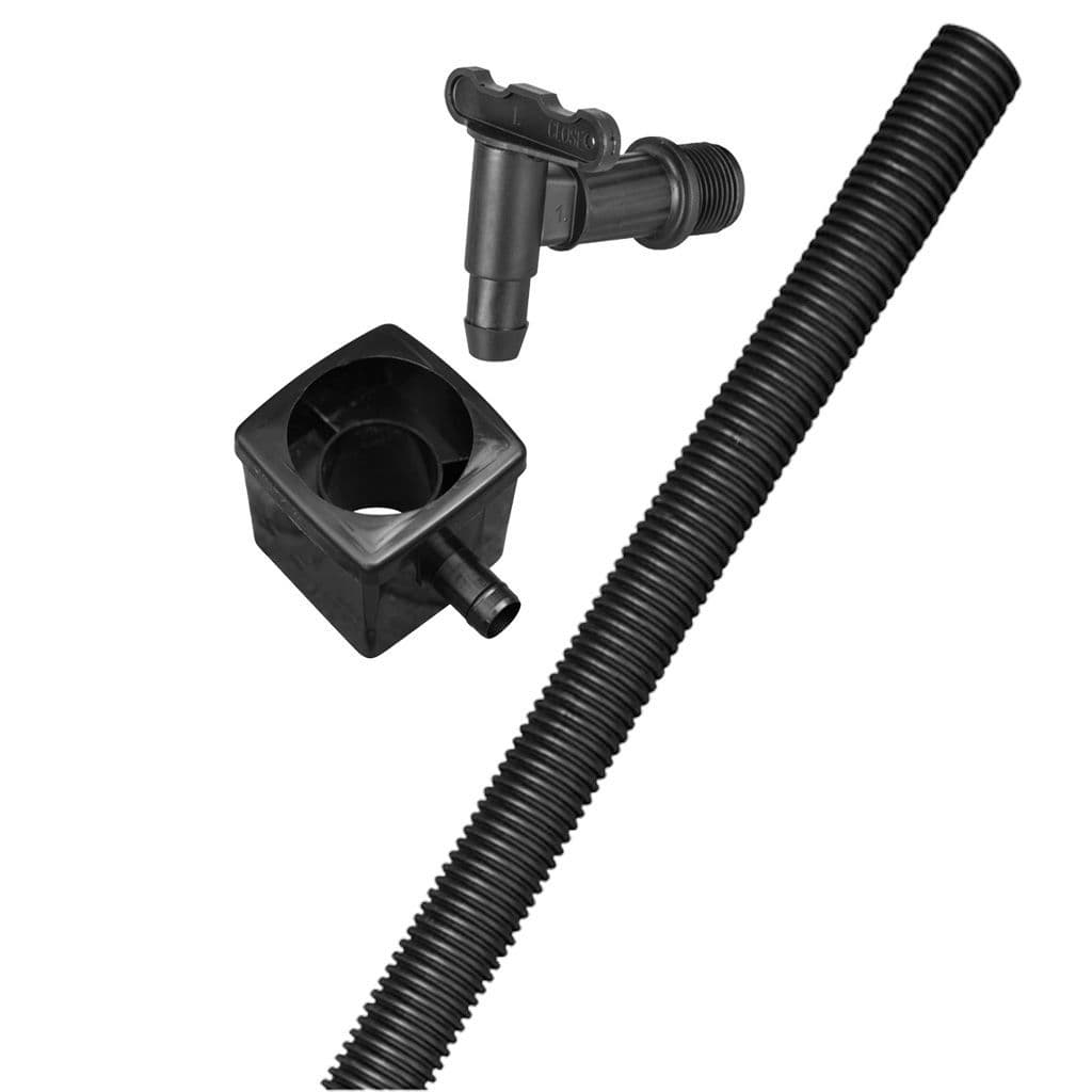 230L Large Garden Round Plastic Water Butt Set Including Tap with Stand and Filler Kit