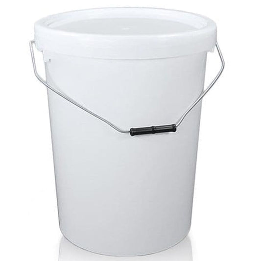 25L White Plastic Buckets