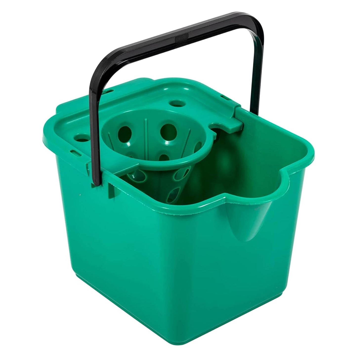 12L Plastic Mop Bucket Only With Wringer Coloured Buckets With Lip For Easy Pouring