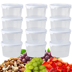 Round 300ml Stackable Plastic Food Container Boxes With Lids