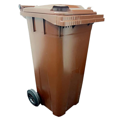 140L Compact Sized Waste Recycling Wheelie Bins With Strong Rubber Wheels & Lids