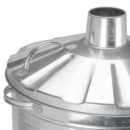 90L Galvanized Metal Heavy Duty Fire Burning Incinerators With Lid & Handles