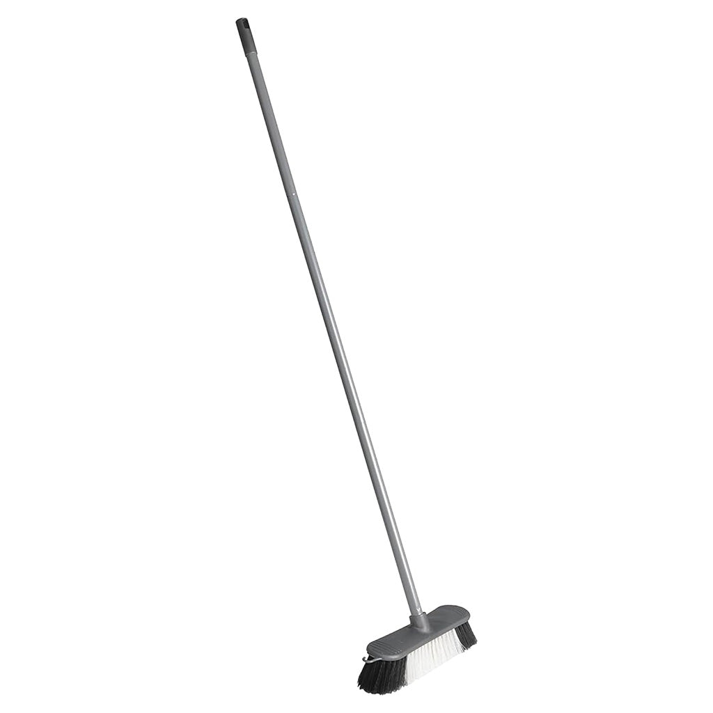 Metallic Grey 3pcs Indoor Sweeping Broom With Metal Handle