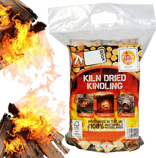 3 Bags Firewood Logs Kiln Dried Ready To Burn Easy To Light Log For Outdoor Open Fire Pits