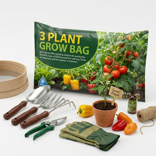 3 Plant Grow Bags With Balanced Nutrients For Fruit & Veg
