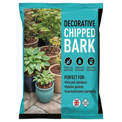 40L Decorative Chipped Bark For Gardens, Borders, Paths & Landscaping