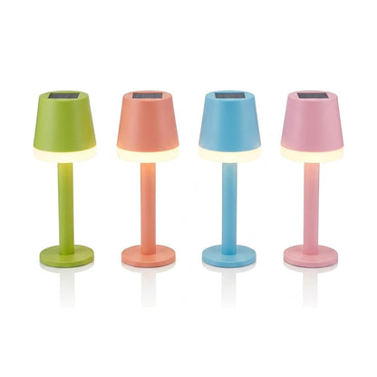 4pc Multicolored Solar Table Lamps Waterproof Warm White LED Patio Garden Lights