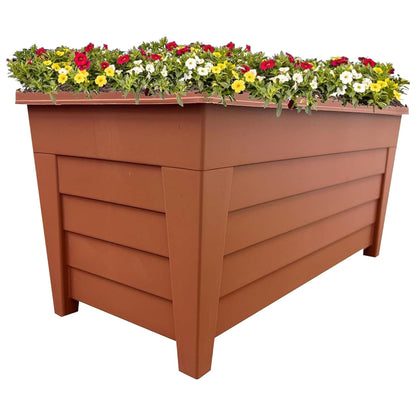4 Terracotta Large Grosvenor Troughs Long Flower Planters For Home & Garden