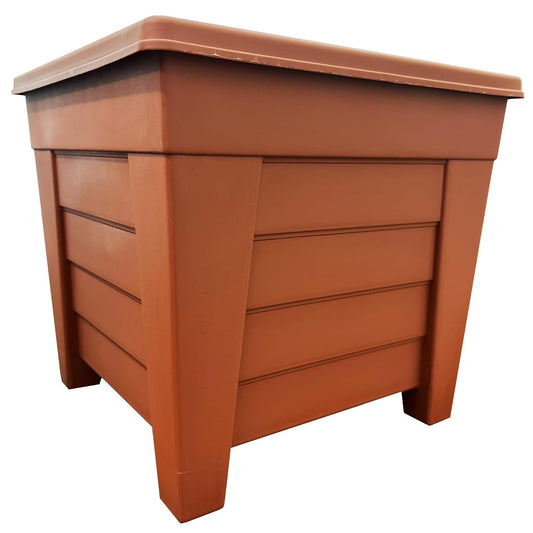 Grosvenor Square Planter 33cm Black & Terracotta Plant Pots