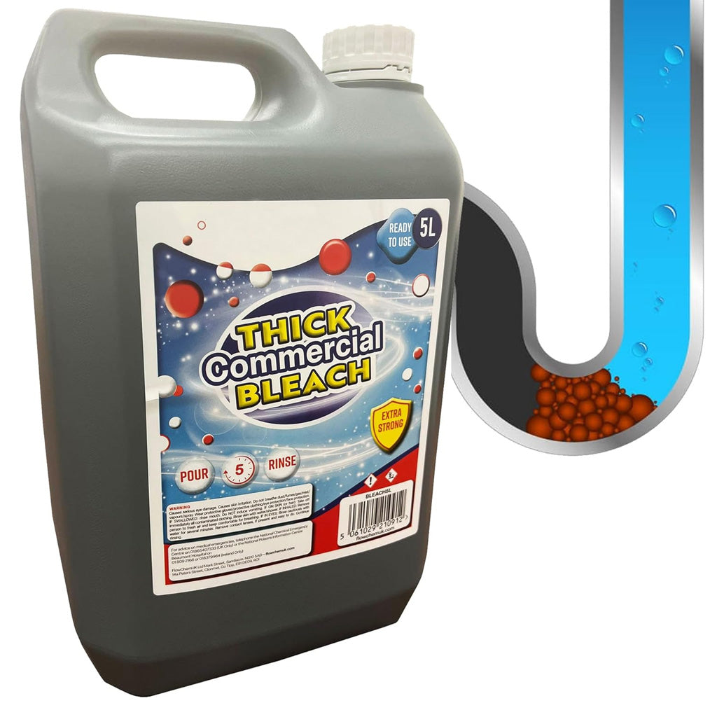 5L Extra Strong Thick Commercial Bleach For Sanitisation & Disinfection