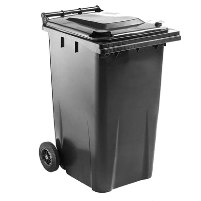 240L Standard Sized Outdoor Recycling Wheelie Bins With Rubber Wheels & Lids